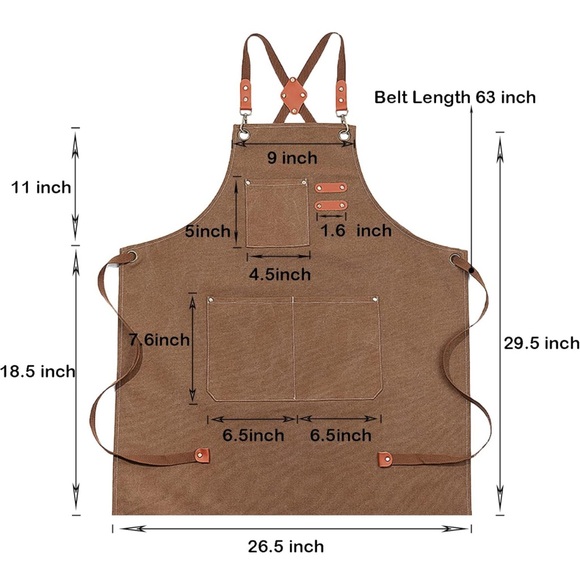 3/50$ Work apron NEW unisex - Picture 2 of 10